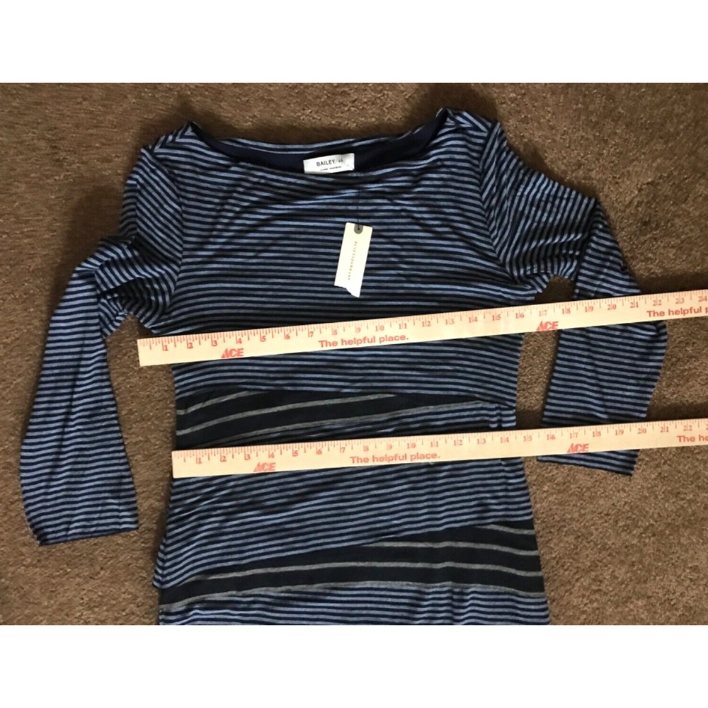 NWT Anthropologie Bailey 44 Beryl Bandage Dress XL Blue‎ Striped Jersey Layered - Picture 13 of 16